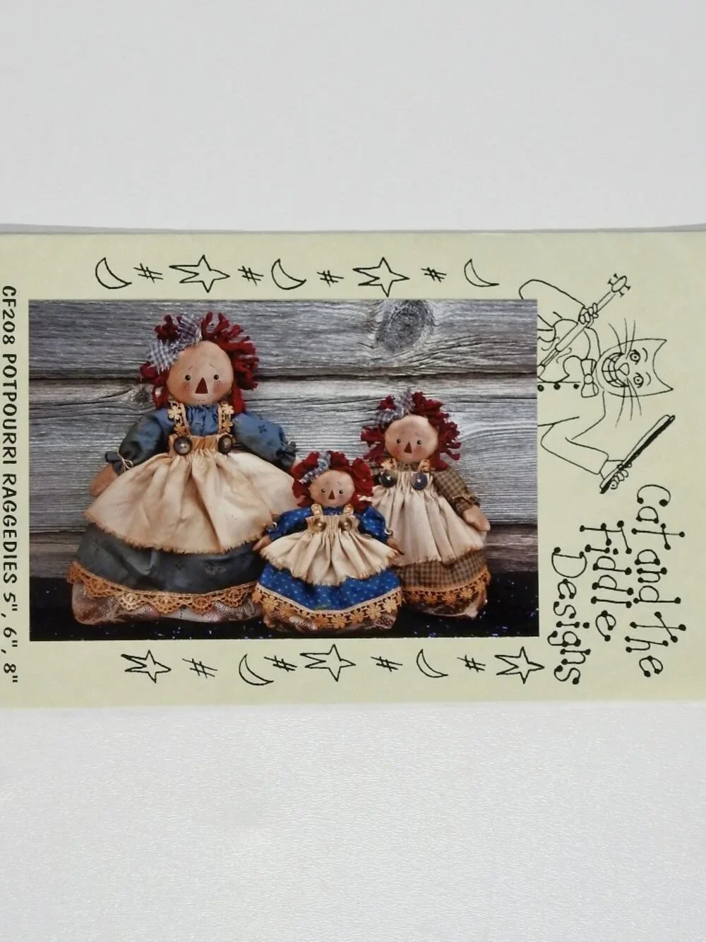 Bundle of Patterns for Dexter & Angela & Potpourri Raggedies Cottagecore Cats